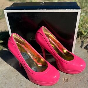 ❌❌❌SOLD❌❌❌Y2K Vintage Baby Phat Womens Neon Pink Platform Pump Round
